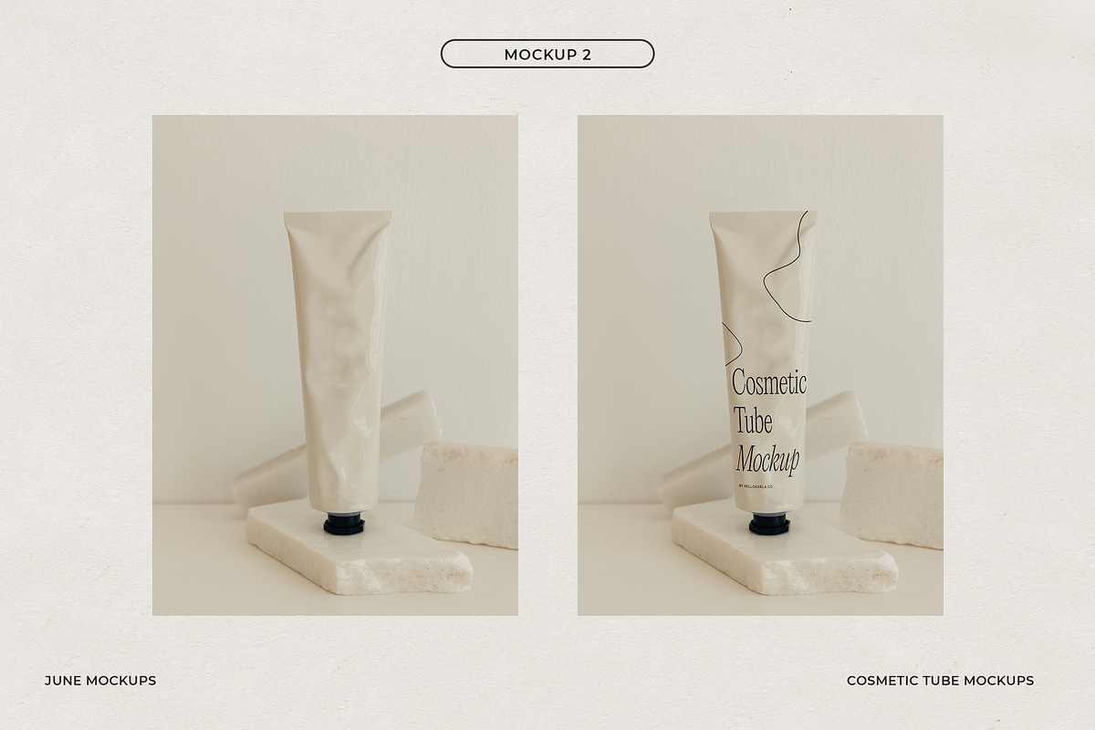 Cosmetic Tube Mockups – June, a Packaging Mockup by HelloKarla (Photo 4 of 4)