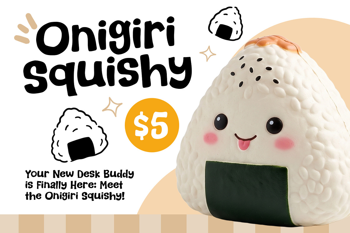 Onigiri Squishy - A Fun & Cozy Font, a Sans Serif Font by khurasan (Photo 2 of 6)
