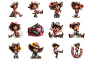 Cute Cowgirl Clipart, a Person Illustration by fashionaddict (Thumbnail 2 of 7)