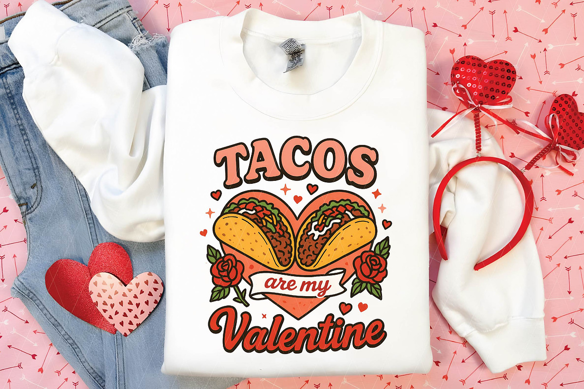 Tacos Are My Valentine Png, an Illustration by DreamPrint404 (Photo 3 of 8)