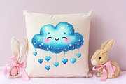 Serene blue valentine clipart, an Illustration by RobertsArt (Thumbnail 6 of 7)