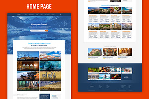 Travel Website Template - PSD & XD