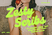 Zesty Scribs – A Playful Script Font, a Script Font by Creacy Studio (Thumbnail 1 of 8)