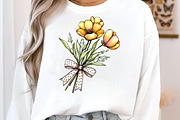 Yellow Flowers Spring Clipart, an Illustration by SinaCreation (Thumbnail 8 of 11)