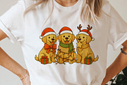Christmas Golden Retriever Dogs PNG, an Illustration by kaisorn (Thumbnail 2 of 5)