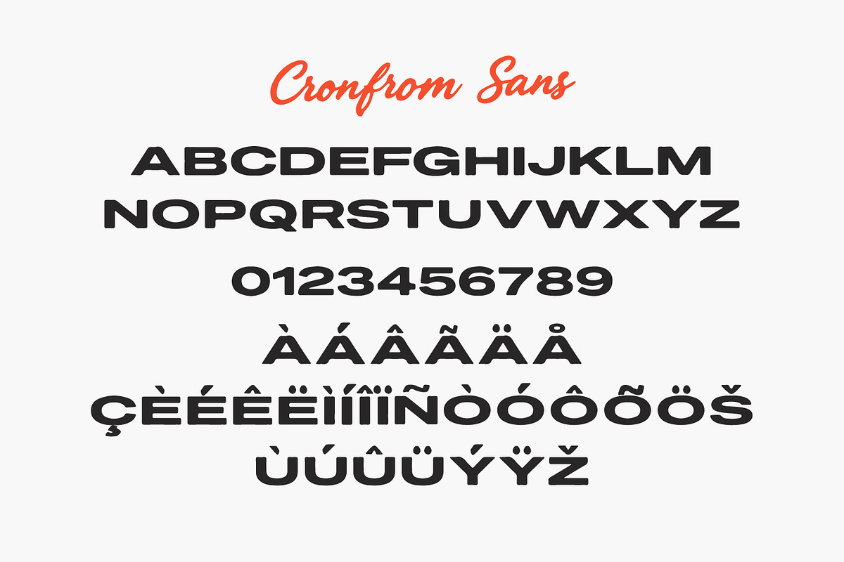 Cronfrom Font Duo Script Wide Sans, a Script Font by Maulana Creative (Photo 3 of 7)