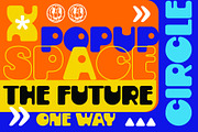 Movin Space a Y2K Game Font, a Sans Serif Font by Rasiorise Studio (Thumbnail 3 of 8)