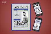 Jazz Night Music Flyer, a Flyer Template by VanillineGraph (Thumbnail 1 of 4)