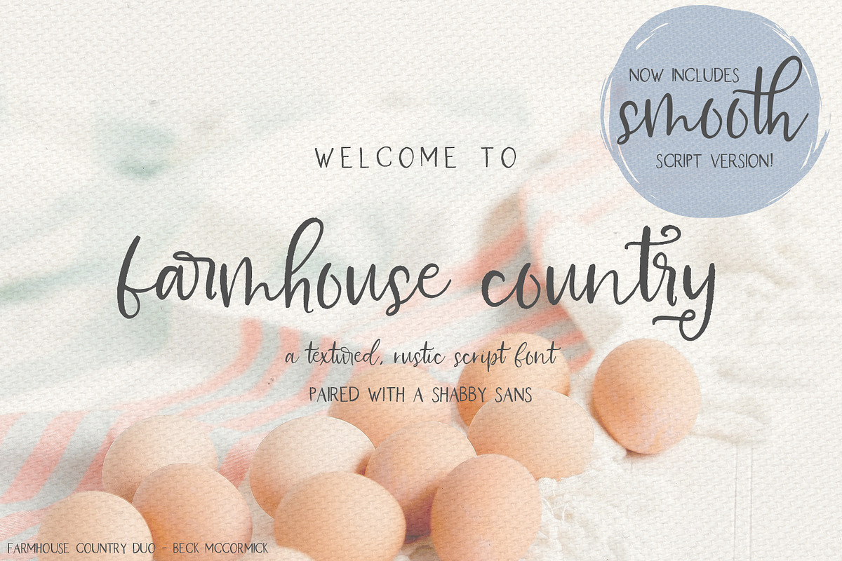 Farmhouse Country Rustic Font Duo, a Handwritten Font by Beck McCormick (Photo 12 of 12)