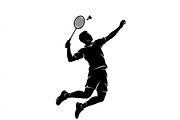 60 Badminton Player Smash Silhouette, a Person Illustration by Amazin_art (Thumbnail 33 of 37)