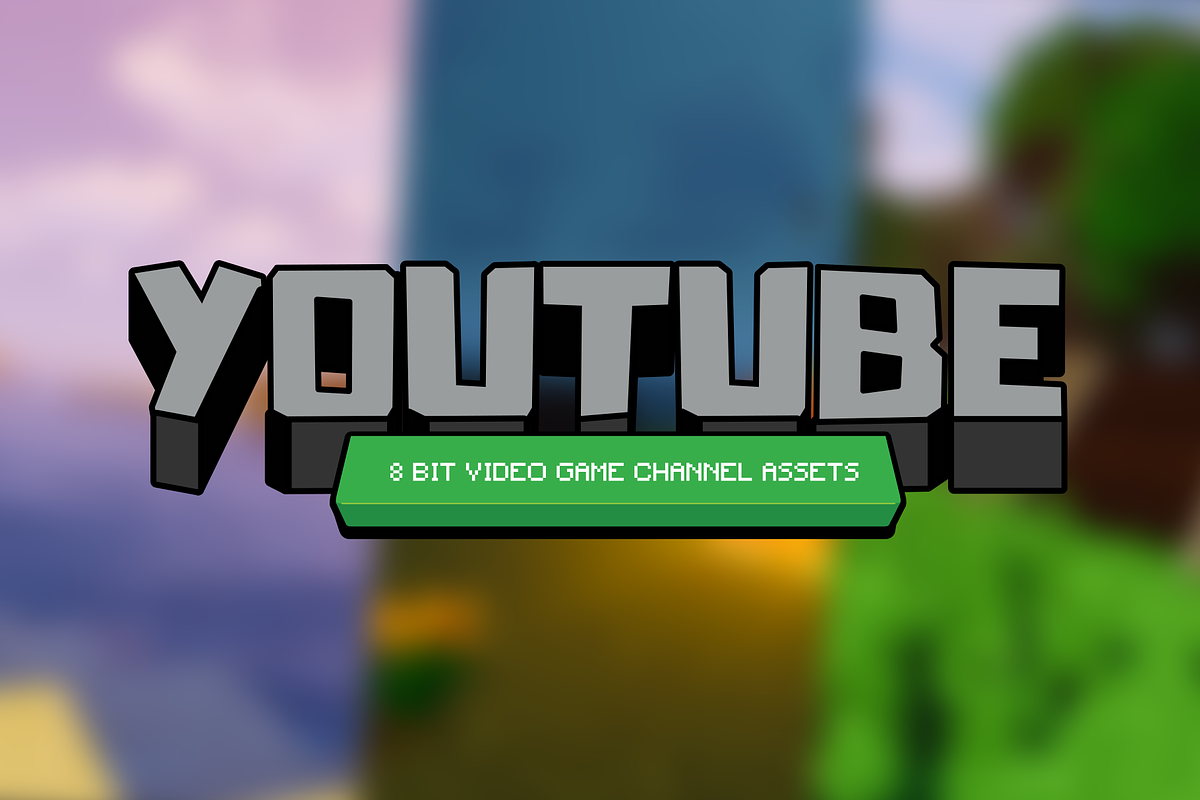 YouTube 8-Bit Gaming Channel Assets, a Social Media Template by IFBdesign (Photo 1 of 4)