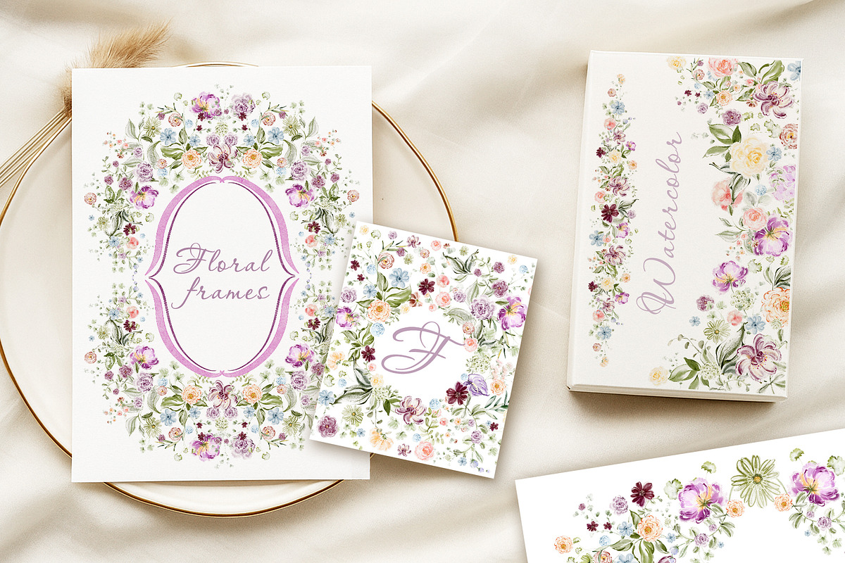 Summer Flowers Watercolor Clipart, a Decorative Illustration by LenArt (Photo 5 of 14)