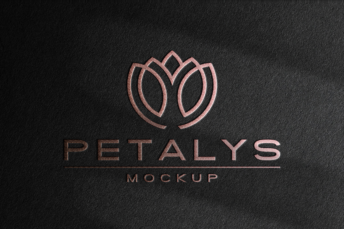 Logo Mockup Rose Gold Foil Effect, a Mockup by Smart Works