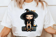Whimsical Summer Witch Clipart, a Person Illustration by designcity5 (Thumbnail 4 of 5)