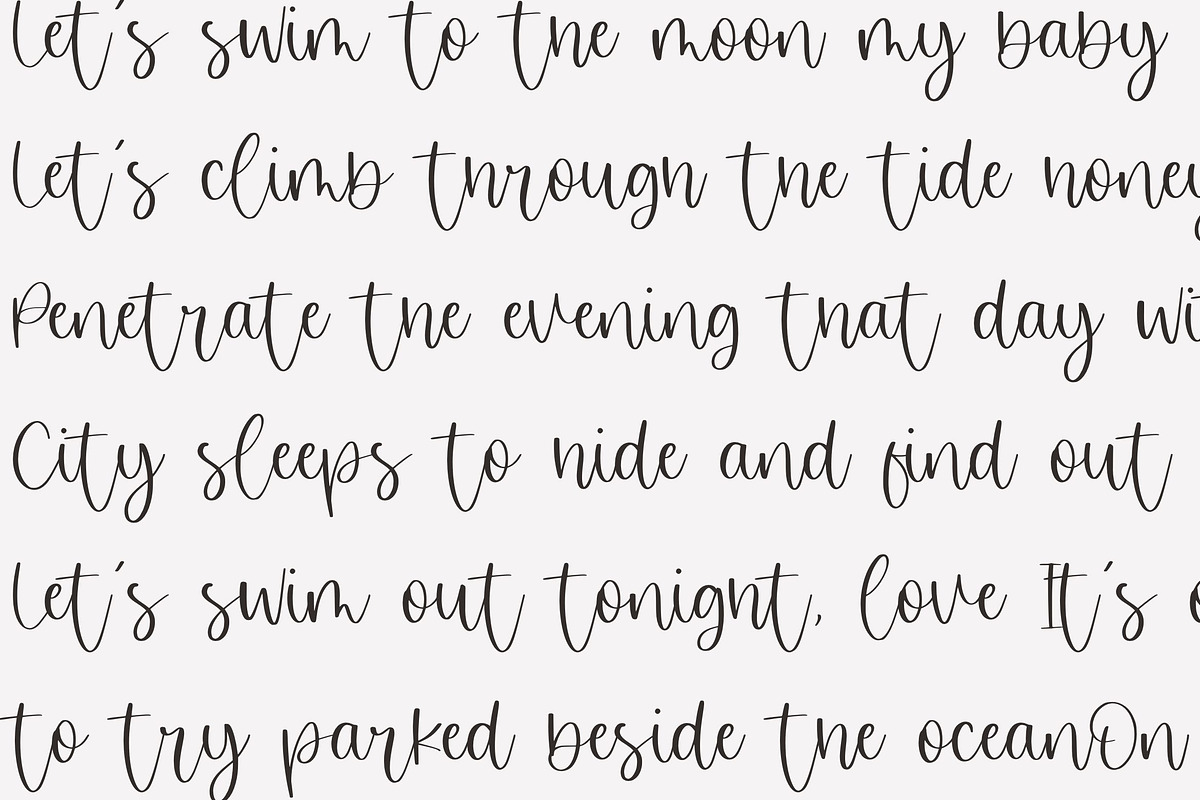 Misty Cloud Modern Calligraphy Font