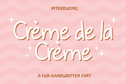 Creme de la Creme - Sans Serif, a Sans Serif Font by ariodsgn (Thumbnail 1 of 10)