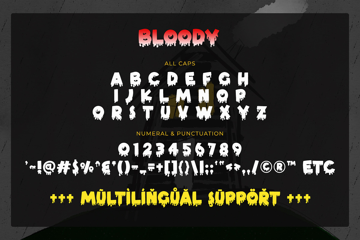 Bloody - Spooky Halloween Font, a Font by Airotype (Photo 6 of 8)