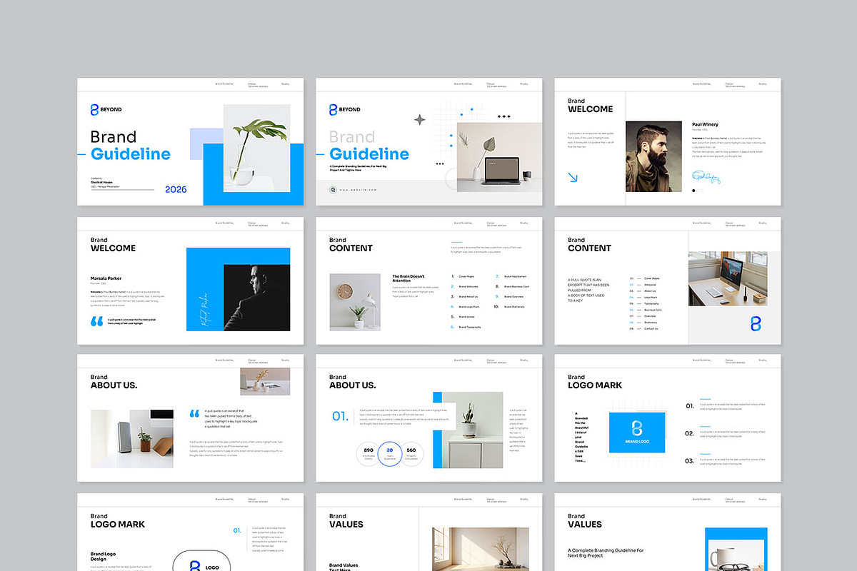 Brand Gridline Presentation Template, a Presentation Template by GenerousArt (Photo 6 of 7)