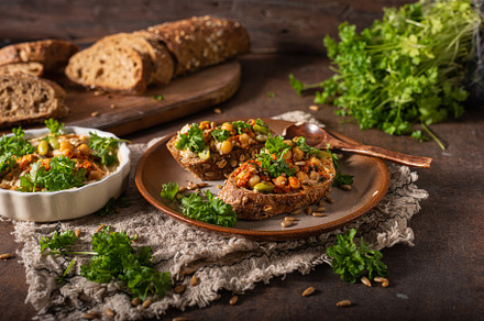 Healthy hummus with bread, a Food & Drink Photo by Stepanek Photography