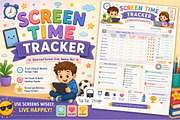 15 Kids Planners Printable Bundle, an Education Illustration by TukTuk Design (Thumbnail 12 of 17)