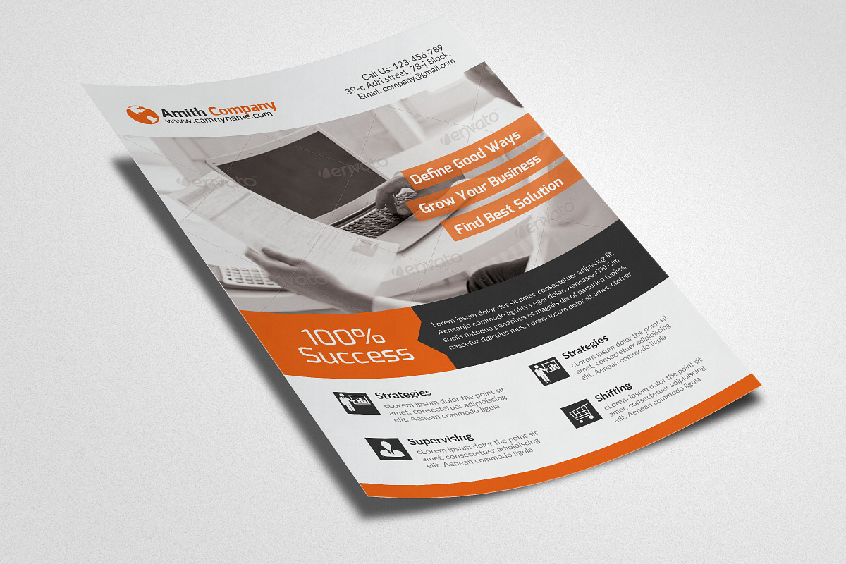 Creative Business Flyer Template, a Flyer Template by Psd Templates (Photo 3 of 3)
