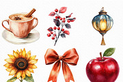 Watercolor Velvet Autumn Clipart, an Illustration by Craft Nest (Thumbnail 4 of 6)