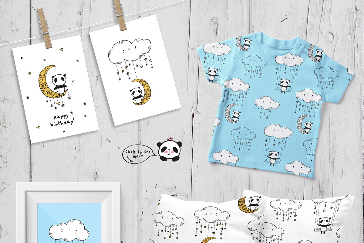 Cute pandas, an Animal Illustration by Tkoko vectors & patterns (Photo 8 of 8)