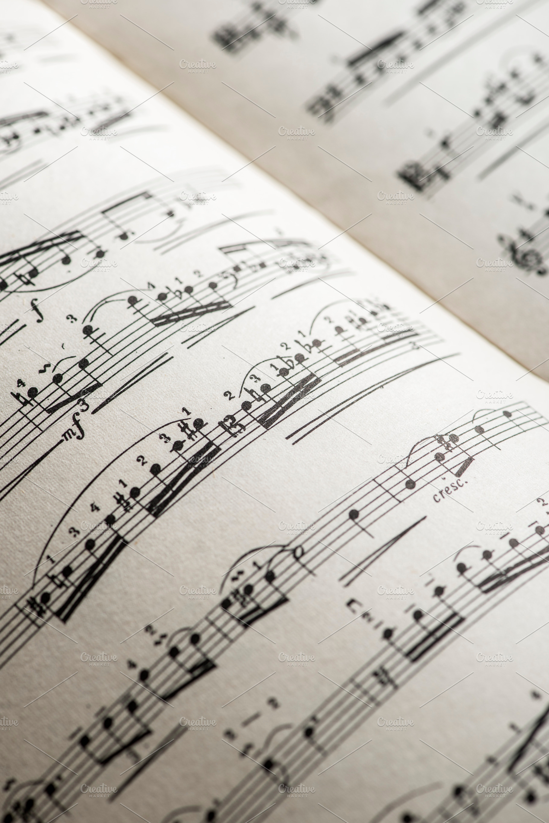 Music notation book containing music, notes, and sheet, an Arts & Entertainment Photo by DegImages