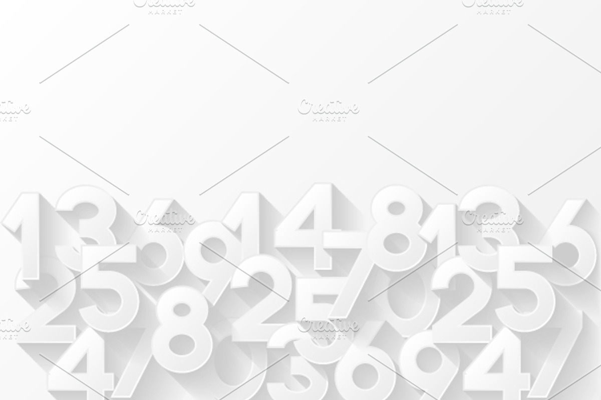 Set of backgrounds with numbers preview 3