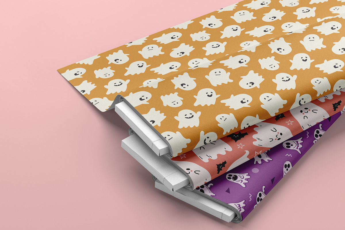 Halloween Ghost Seamless Pattern, a Pattern Graphic by Digital Studio (Photo 3 of 4)