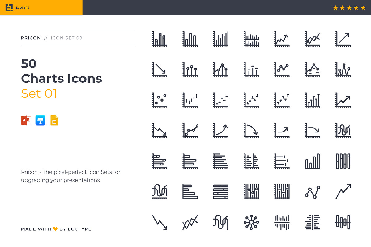 Pricon - Charts Icon Set 01, a Presentation Template by Egotype (Photo 1 of 7)