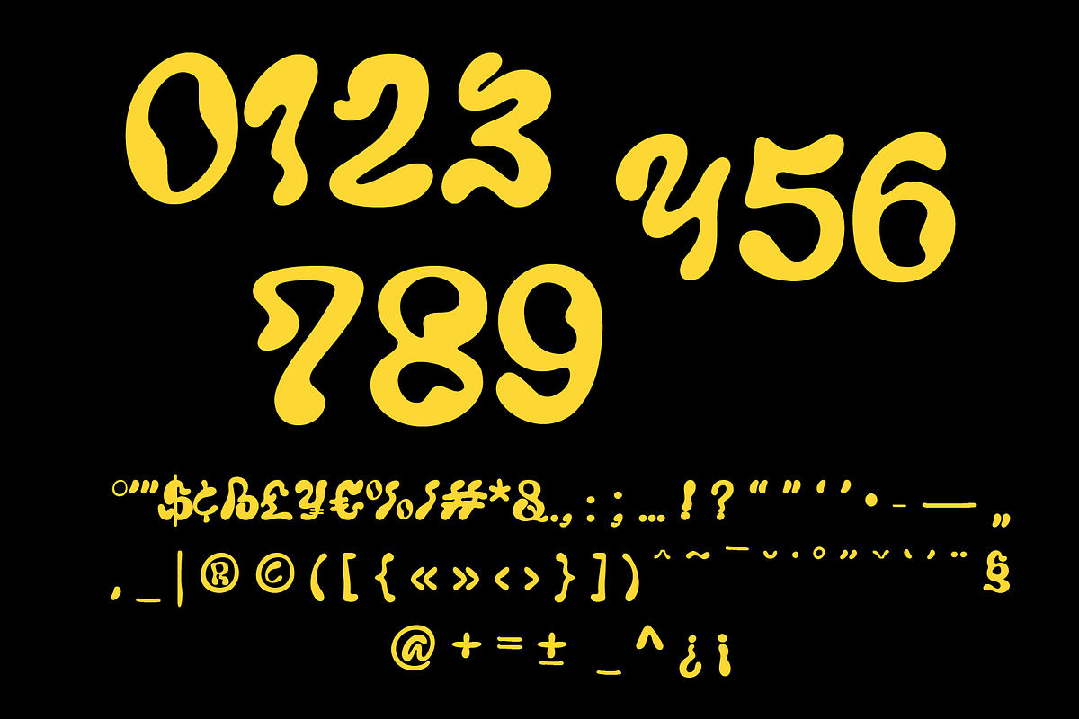 Blompsy – Quirky Psychedelic Font, a Font by Pokal Studio (Photo 11 of 12)
