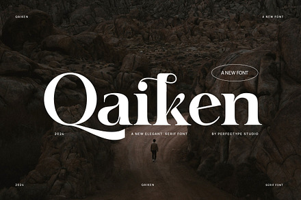 Qaiken Elegant Ligature Serif Font, a Serif Font by Perfectype