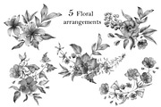 Flower Mix, a Decorative Illustration by ViсkyArtDesign (Thumbnail 4 of 9)