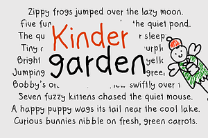 Kinder Garden Child Handwriting