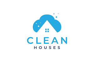 house clean roof services logo, a Branding & Logo Template by devastd