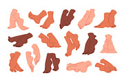 Bare female feet + legs in socks set, a Person Illustration by PaperTrident (Thumbnail 1 of 5)