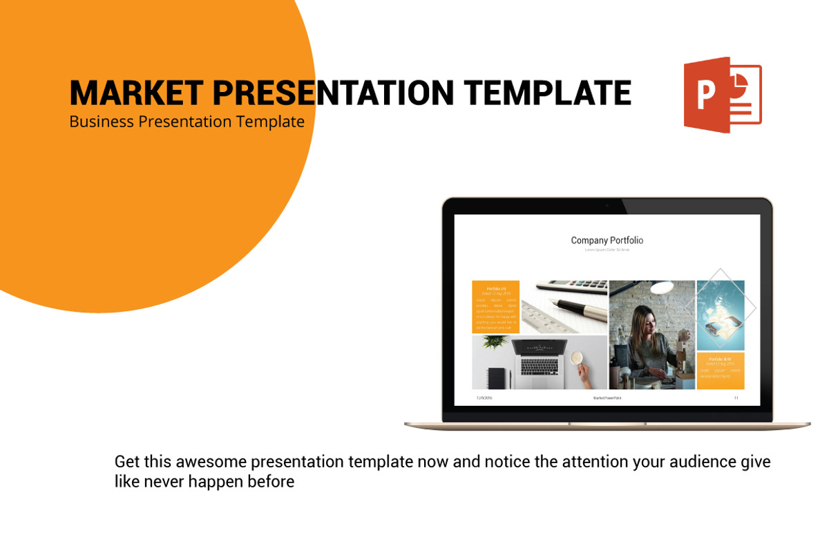 Market Powerpoint Template, a Presentation Template by GreenDesign