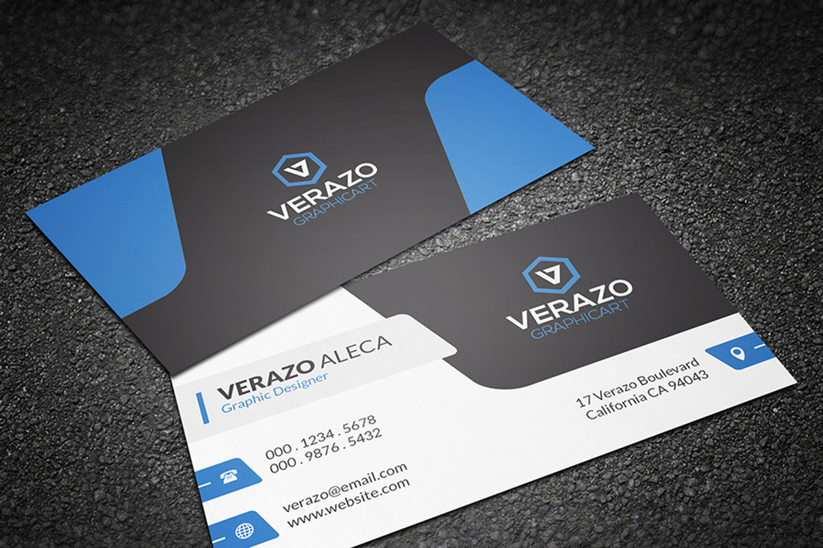 Clean Modern Business Card, a Business Card Template by Verazo (Photo 2 of 3)