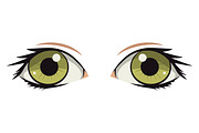Anime Style Vector Set of Flat Eyes., a Person Illustration by Gomolach (Thumbnail 9 of 25)