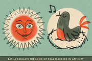 Mr. Marker Brushes for Affinity, a Brush Add-On by RetroSupply Co. (Thumbnail 4 of 4)