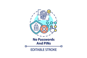 No Passwords And Pins Concept Icon