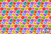 Colorful Emoticon Pattern, a Pattern Graphic by MISS CHATZ (Thumbnail 2 of 3)