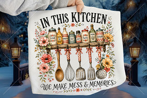In This Kitchen Sublimation PNG, a Seasonal Illustration by Canvas Craft
