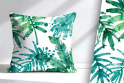 Watercolor Tropical Rain Forest Leav, a Decorative Illustration by Sharon Schwalbe (Thumbnail 1 of 4)