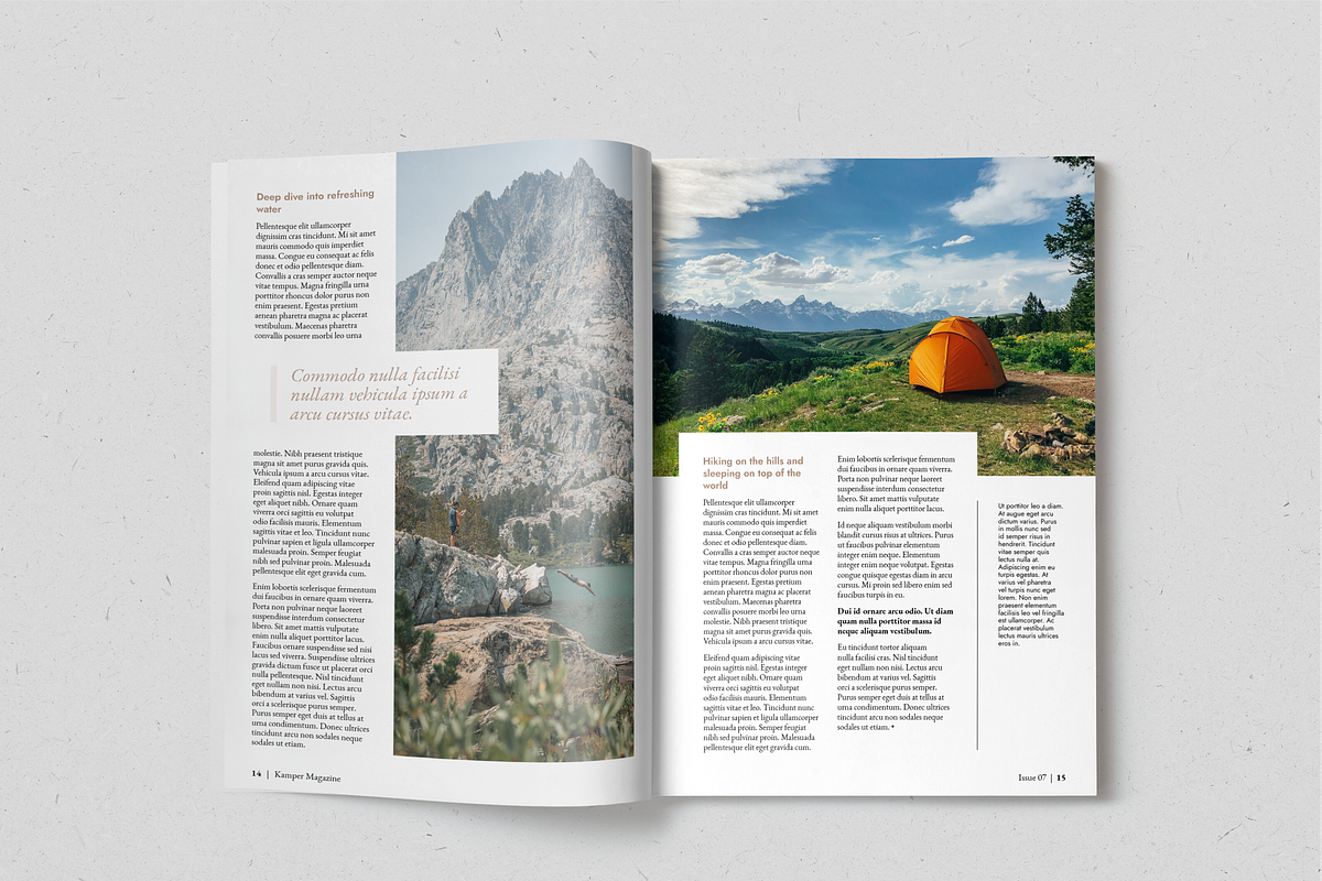 KAMPER - Travel Magazine, a Magazine Template by SonaGeciova (Photo 10 of 17)