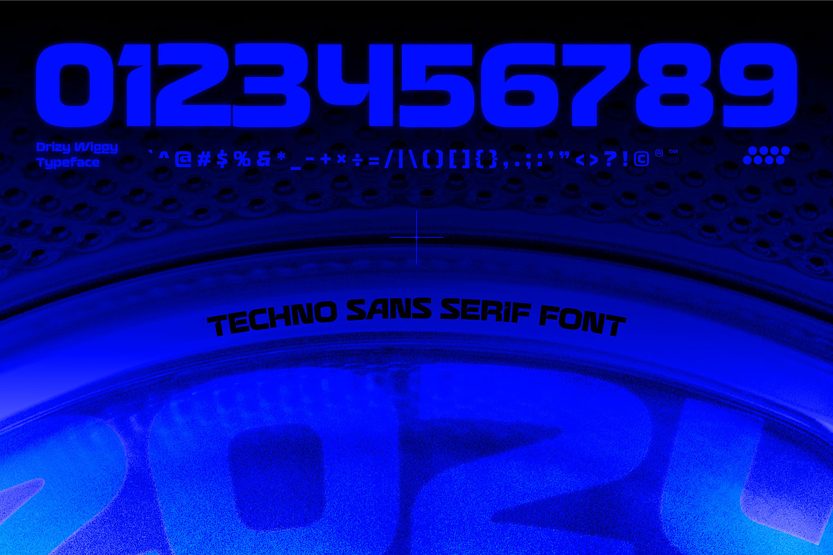 Drizy Wiggy - Techno Sans Serif font, a Sans Serif Font by Drizy (Photo 4 of 9)
