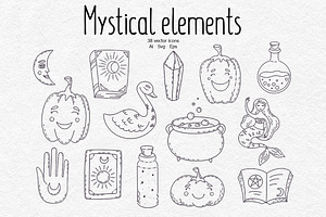 Mystical elements, vector files