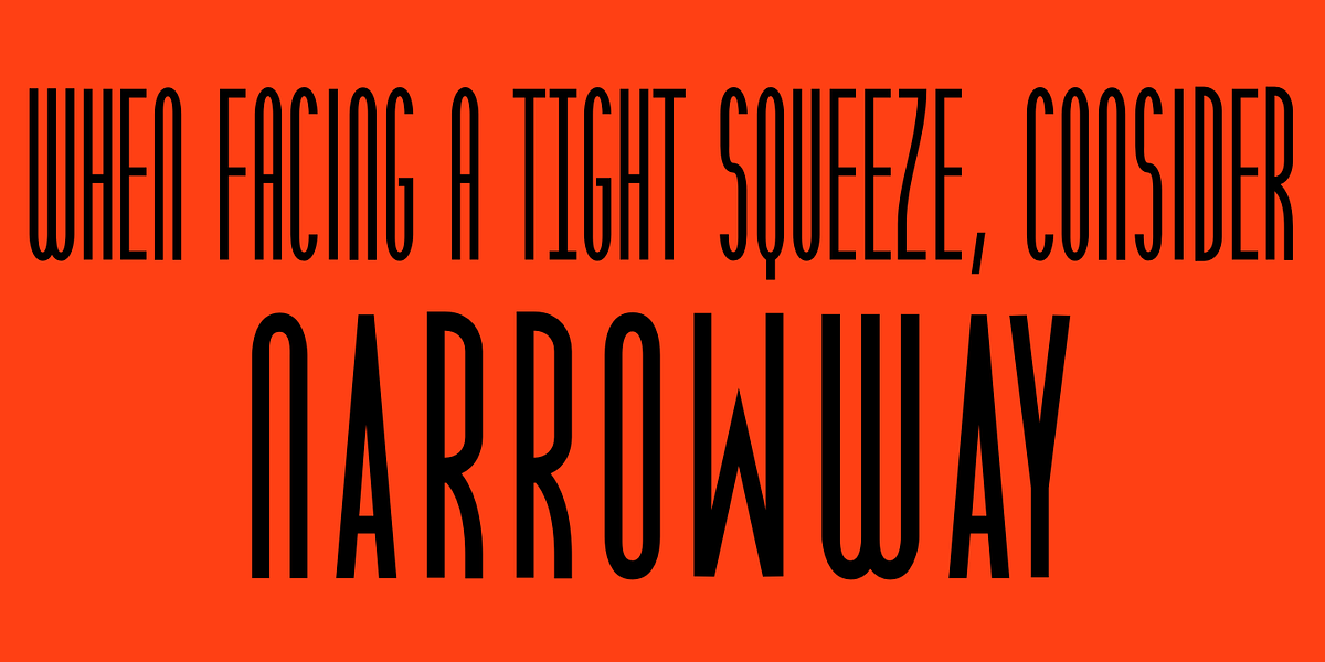 NarrowWay, a Sans Serif Font by Ingrimayne Type (Photo 3 of 11)