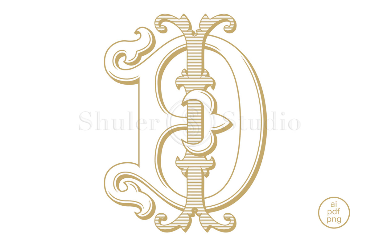 DI Monogram ID Monogram, a Branding & Logo Template by Shuler Studio (Photo 2 of 6)